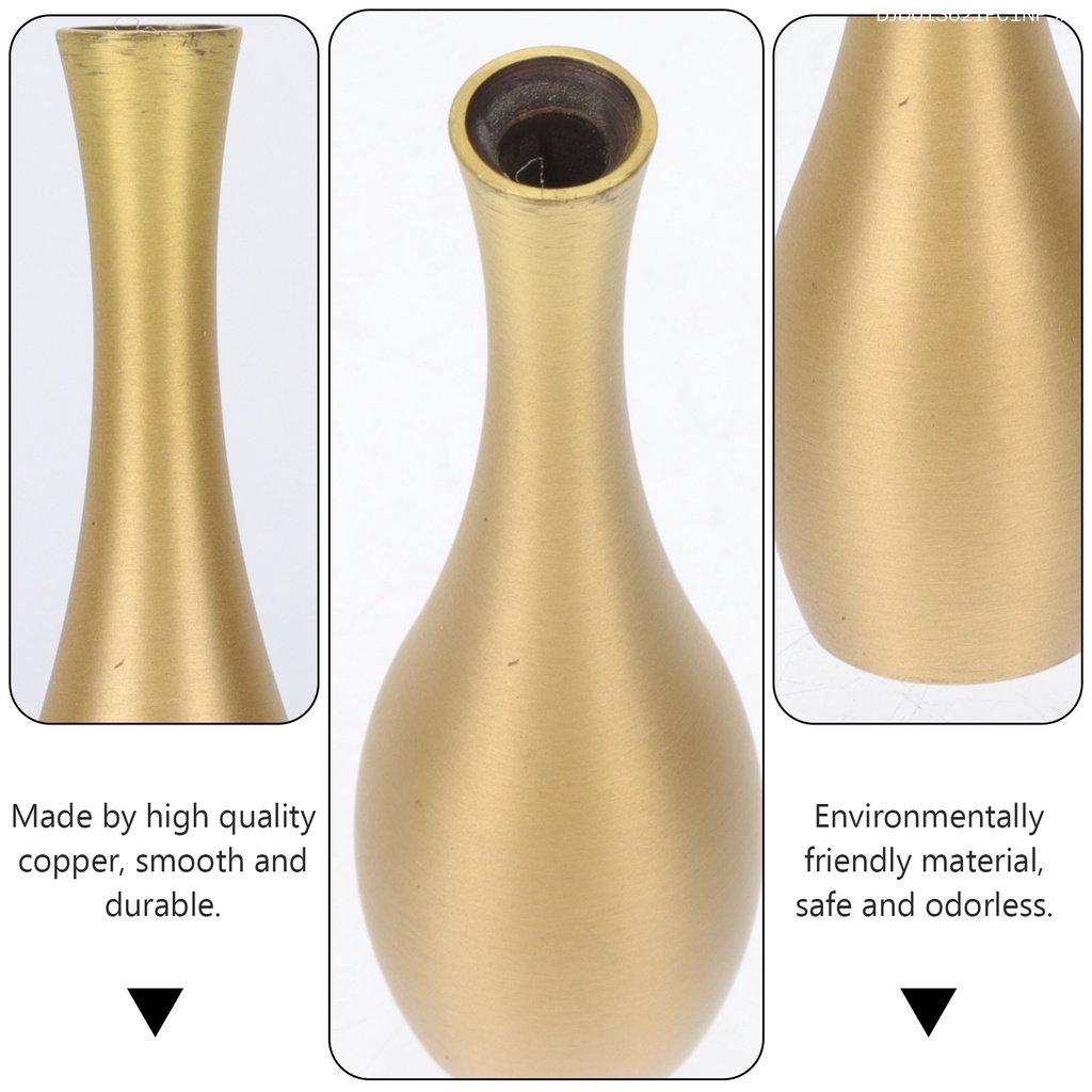 Bình Hoa Mini Bằng Hợp Kim Đồng Phong Cách Vintage Trang Trí Nhà Cửa