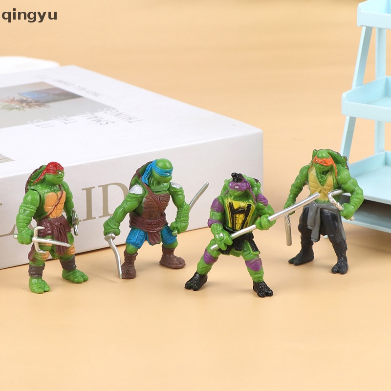 Bộ 6 Đồ trang trí Nhân Vật Ninja Rùa Dễ Thương Dùng Trang Trí Tiểu Cảnh