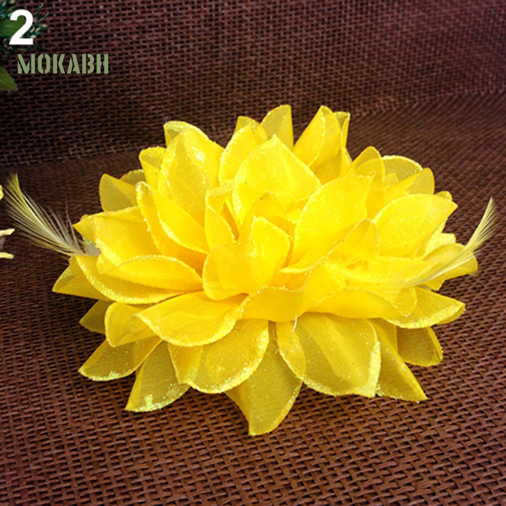 Băng Đô Cài Tóc Co Giãn Đính Hoa Trang Trí Dành Cho Cô Dâu