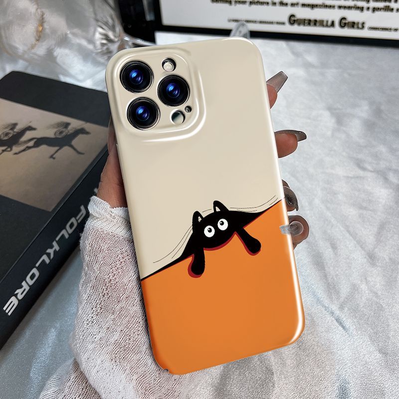 Ốp Điện Thoại Cứng In Hình Quả Cam / Mèo Cho iPhone14promax / Cat 13 Xr12811 plus