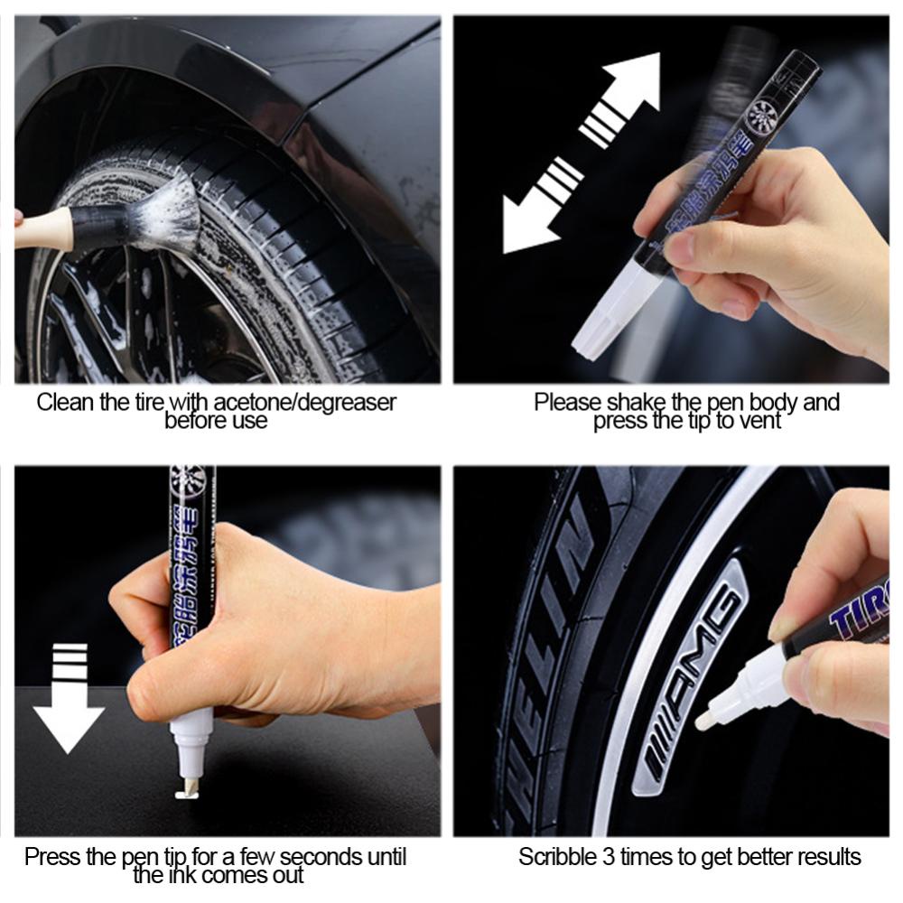 1 Bút Đánh Dấu Sơn Lốp Xe Hơi O2V1 Bằng Cao Su Chống Thấm Nước