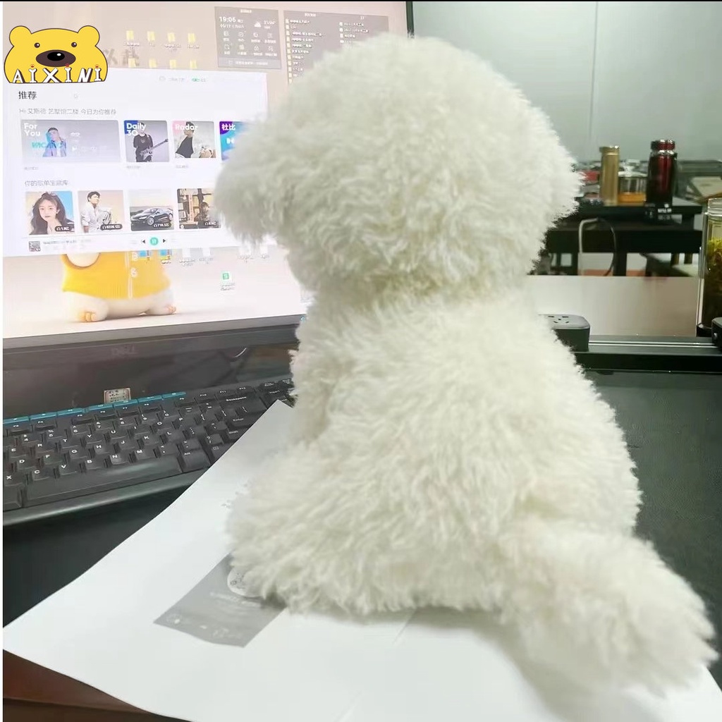 Gấu Bông chó Thú Nhồi Bông Hình Chú Chó Bichon Dễ Thương