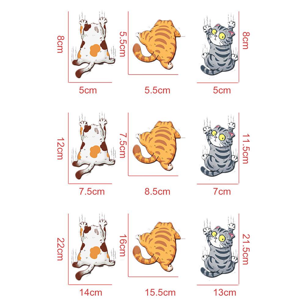 Miếng Dán Trang Trí Xe Hơi Hình Mèo Vui Nhộn Sáng Tạo W3A7