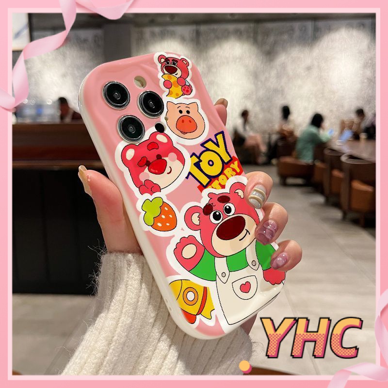 Ốp lưng iPhone Gấu dâu, Buzz Lightyear, vỏ mềm chống rung gợn sóng lập thể Cho Iphone 6 / 6S / 6splus / se / 7 / 7plus / 8 / 8plus / X / xs / xsmax / 11 / 12 / 13 / 14 / Plus / - 204