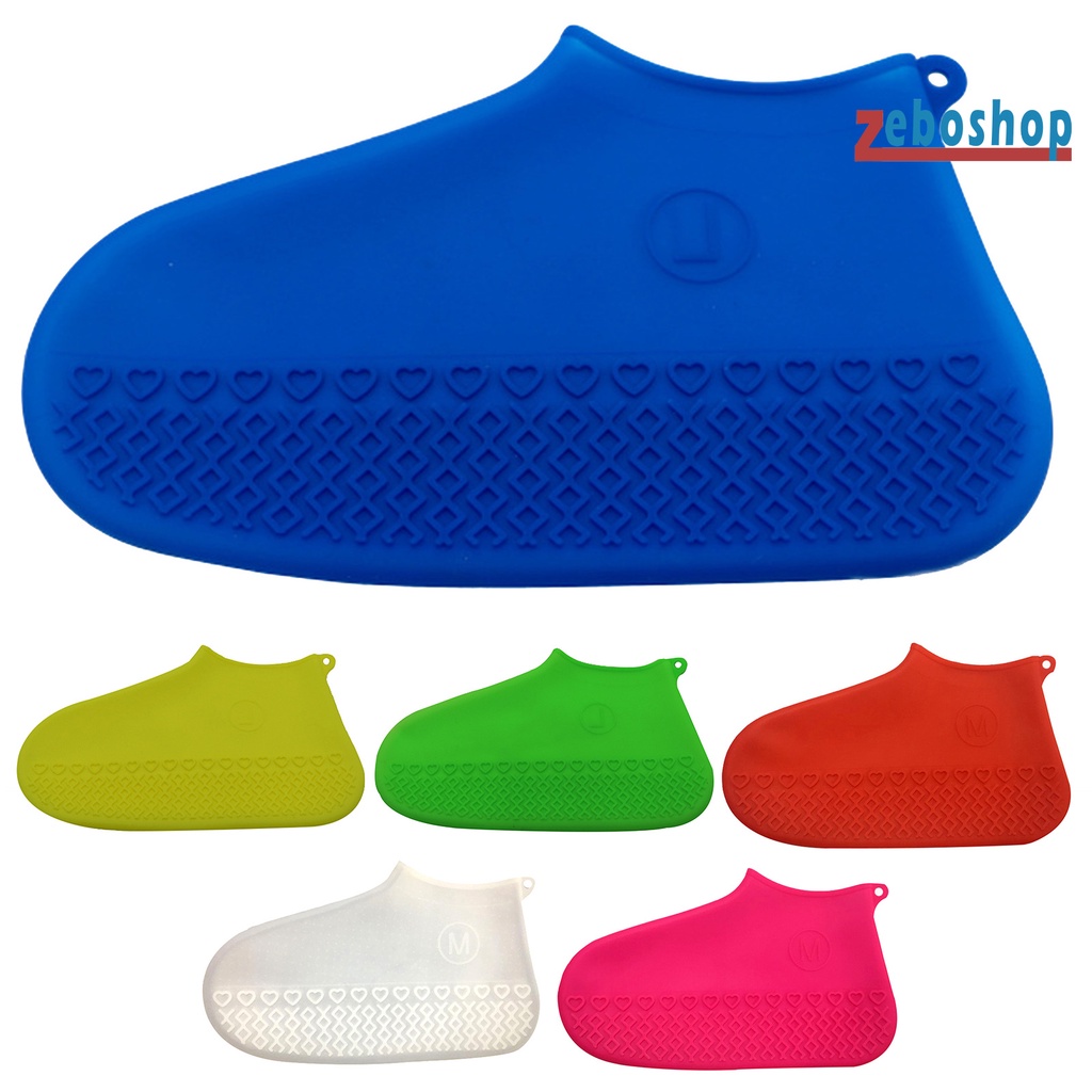 1 Cặp Vỏ Bọc Giày Đi Mưa Unisex Bằng Silicon Chống Nước Chống Trượt Có Thể Tái Sử Dụng