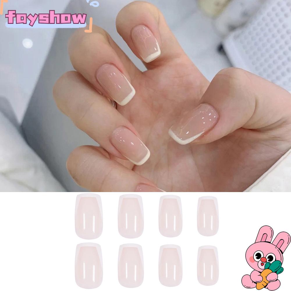 Hộp 24 Móng Tay Giả Che Phủ Toàn Diện Phong Cách Pháp Cho Nữ