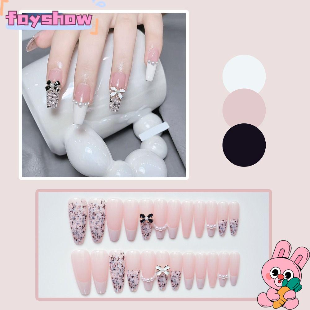 Set 24 Móng Tay Giả Dạng Nhấn Tiện Dụng Chất Lượng Cao