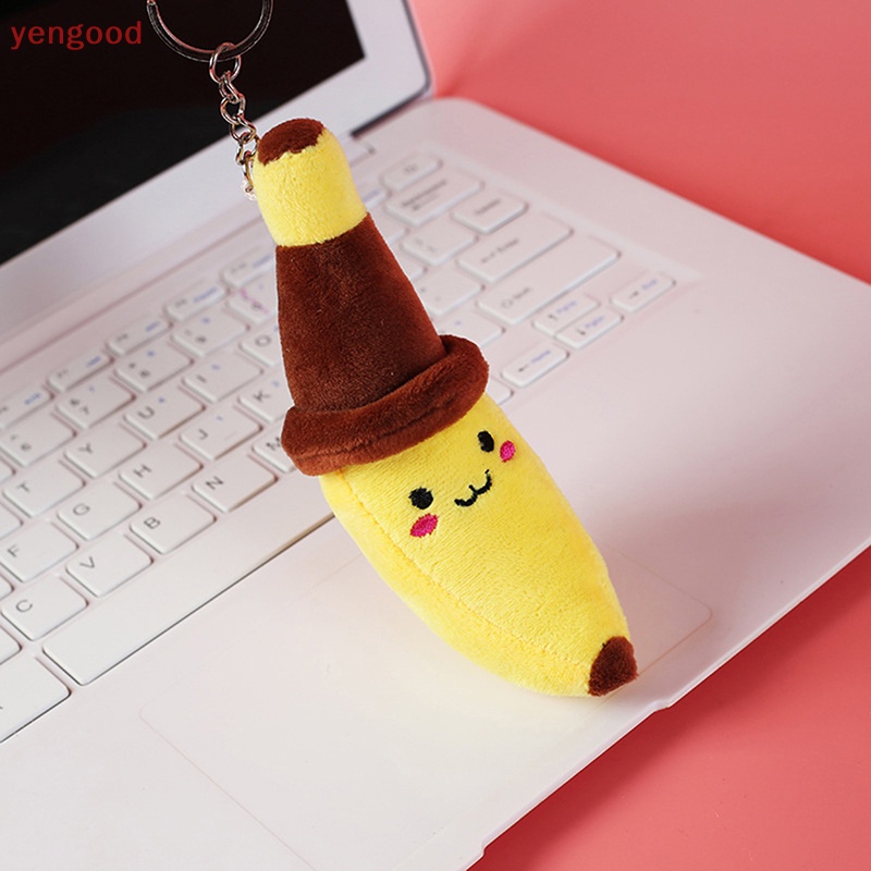 Móc Khóa Hình Quả Chuối Hoạt Hình Nhồi Bông Đáng Yêu