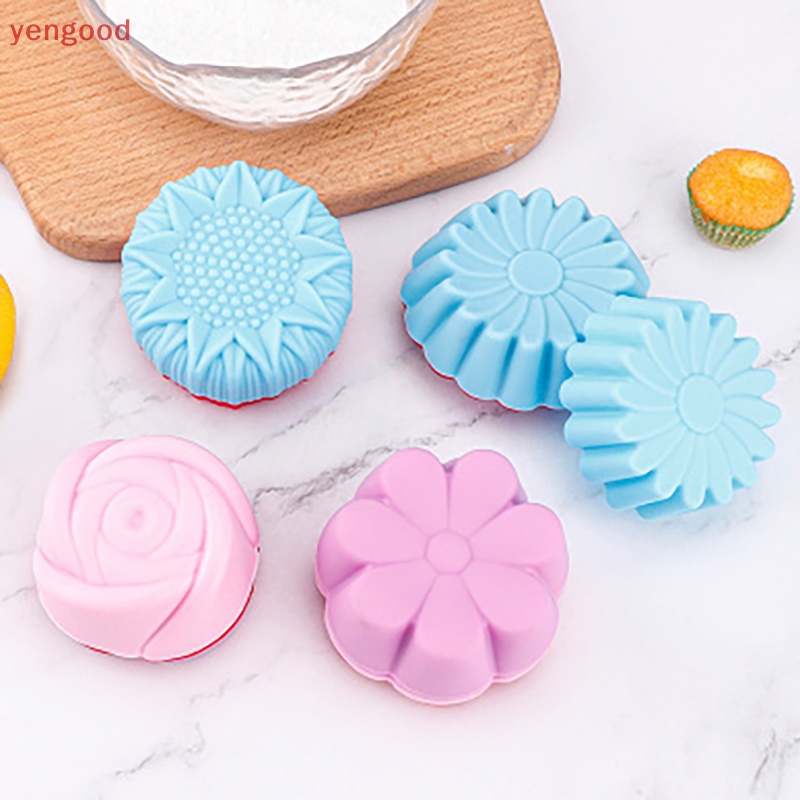 Set 6 Khuôn Silicone Làm Bánh Cupcake / Muffin DIY Tiện Dụng