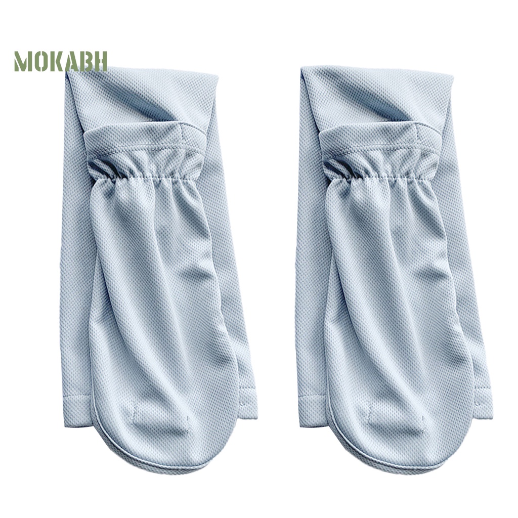 1 Cặp Găng Tay Chống Nắng Chống Tia UV Mềm Mại Thấm Hút Mồ Hôi Màu Trơn Dành Cho Nữ