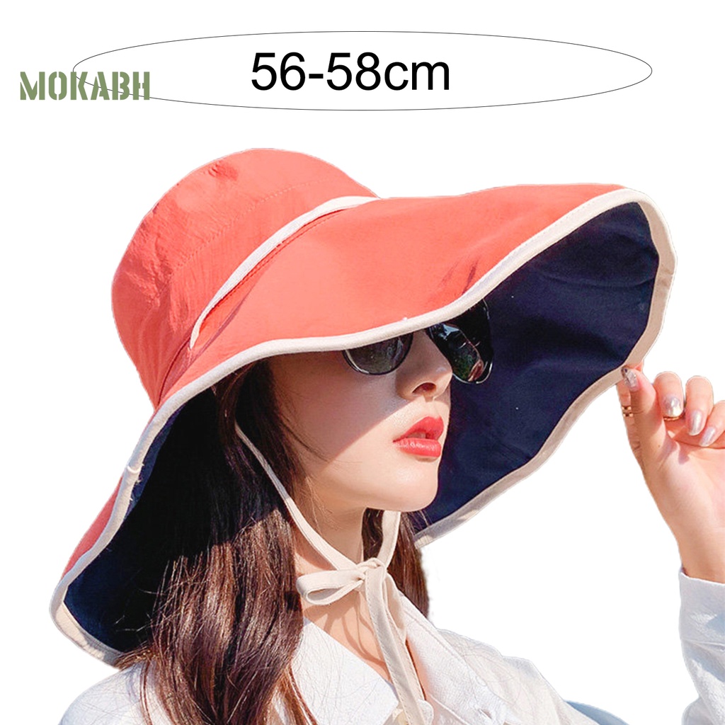 Mũ Chống Nắng Hai Mặt Mềm Mại Thoải Mái Thoáng Khí Cho Nữ