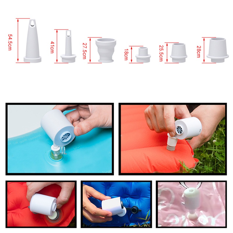 Máy Bơm Hơi Điện Siêu Nhẹ Có Thể Sạc Lại Kèm Đệm Ngủ Tiện Dụng Mang Theo Du Lịch