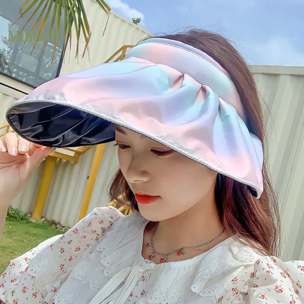 Mũ Chống Nắng Mùa Hè Thoáng Khí Chống Tia UV Hình Vỏ Sò Màu Gradient Cho Nữ