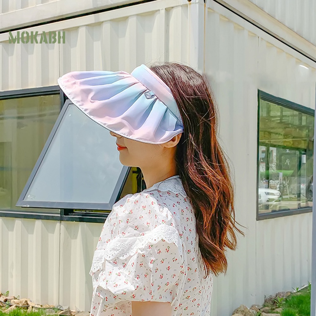 Mũ Chống Nắng Mùa Hè Thoáng Khí Chống Tia UV Hình Vỏ Sò Màu Gradient Cho Nữ