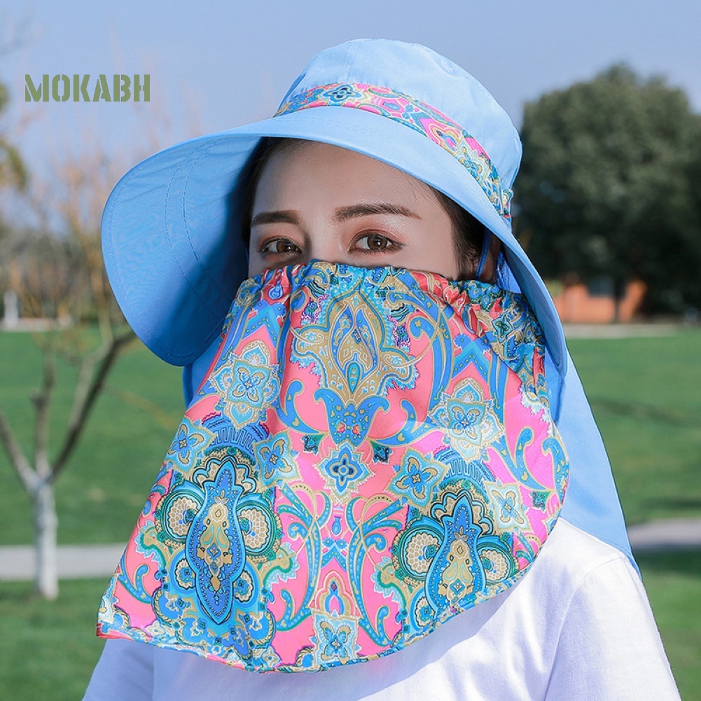 Nón Rộng Vành Chống Tia UV Họa Tiết Hoa Thời Trang Mùa Hè Cho Nữ