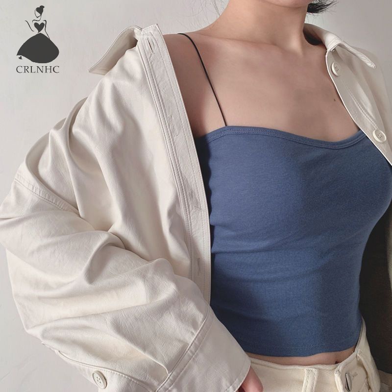Áo Hai Dây Màu Trơn Có Đệm Ngực Gợi Cảm Thời Trang Mùa Hè Cho Bạn Gái vn