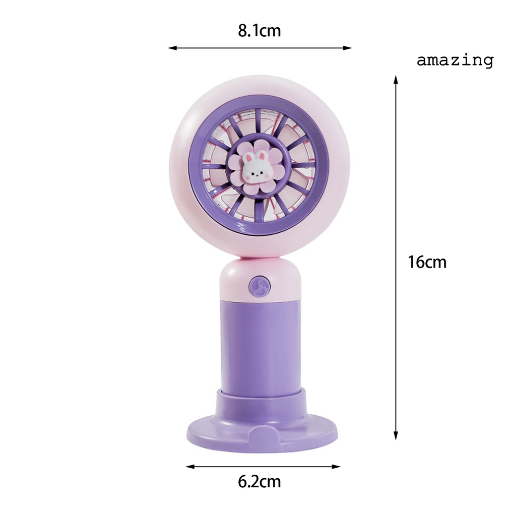 1 Bộ Quạt Làm Mát 3D Sạc USB Yên Tĩnh Có Dây Đeo