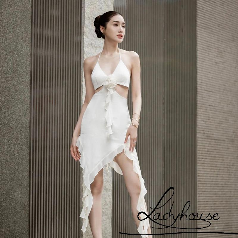 Đầm Dài Không Tay Hở Lưng Thời Trang Mùa Hè Cho Nữ