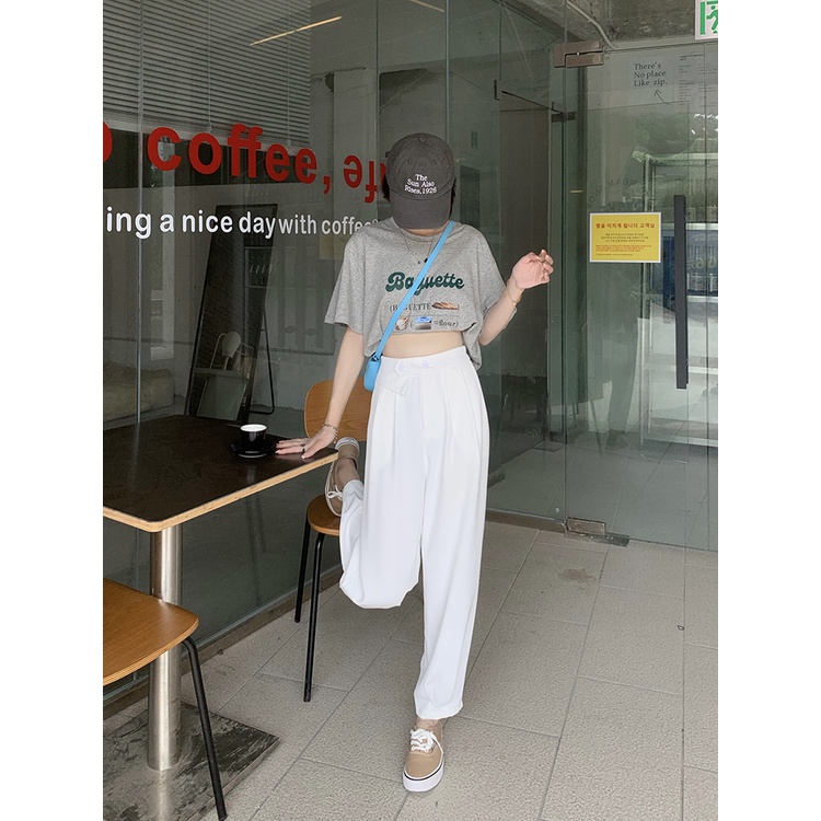 Quần Dài Chống Nắng Dáng Rộng Màu Trơn Thiết Kế Mới Thời Trang Mùa Hè Dành