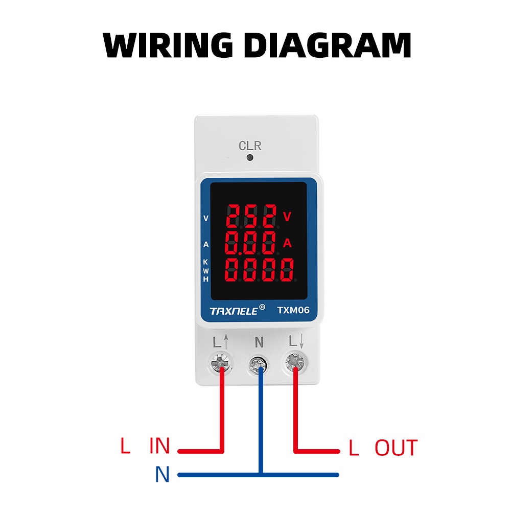 Vôn Kế Kỹ Thuật Số kWh AC 80V ~ 270V 110V 230V
