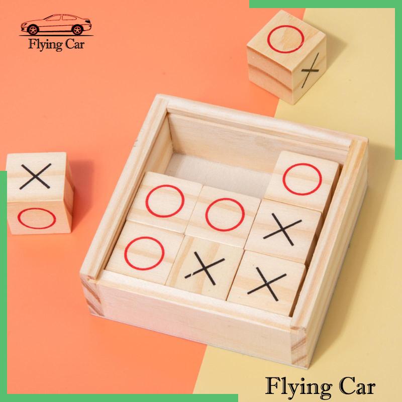 Bộ 2 Đồ Chơi Tic TAC Bằng Gỗ Trang Trí Trong Nhà / Ngoài Trời Cho Người Lớn