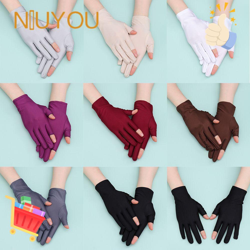 Găng Tay Spandex Mỏng Thoáng Khí Bảo Vệ Chống Nắng Dùng Khi Lái Xe