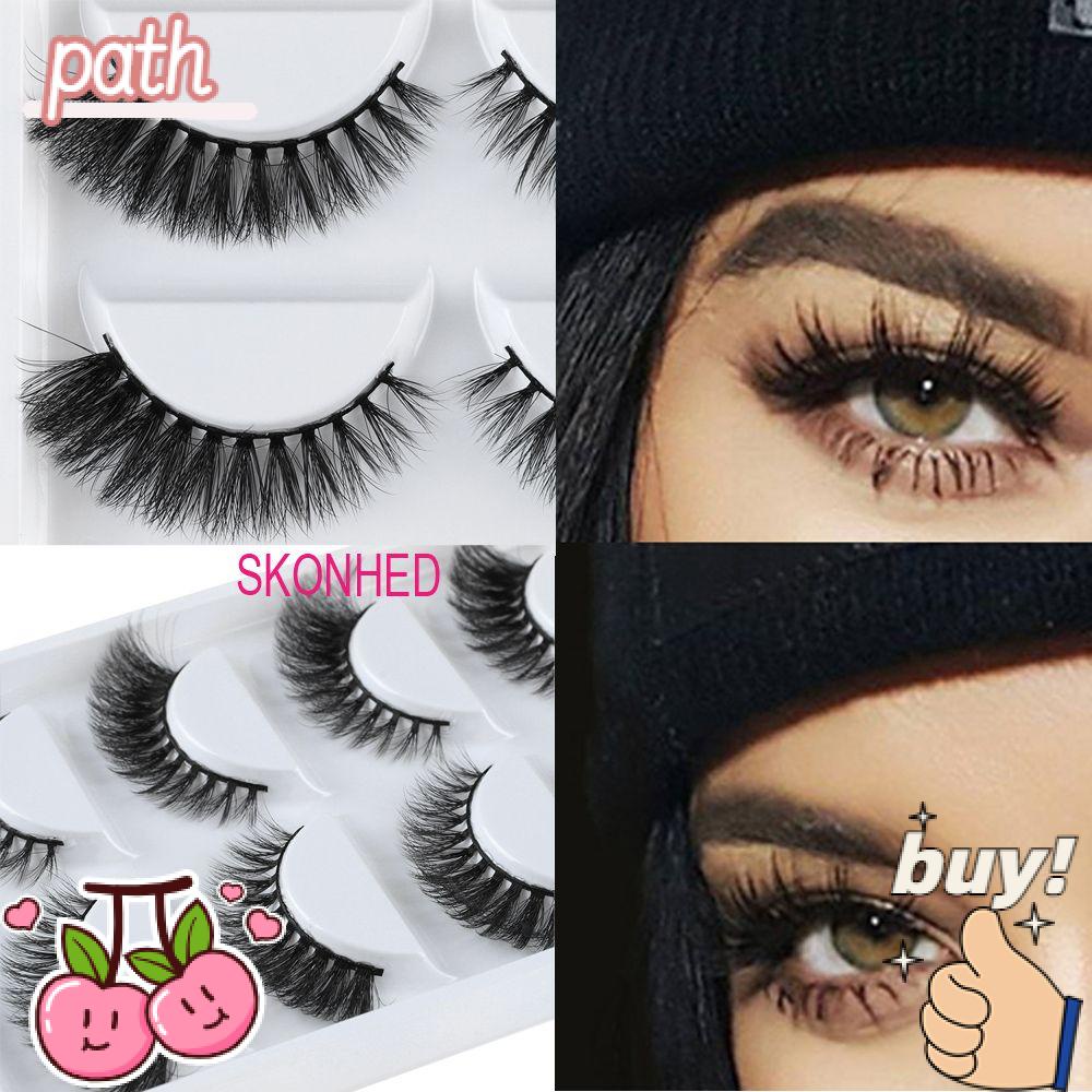 Set 5 Cặp Lông Mi Giả SKONHED 3D Dài Cho Trang Điểm