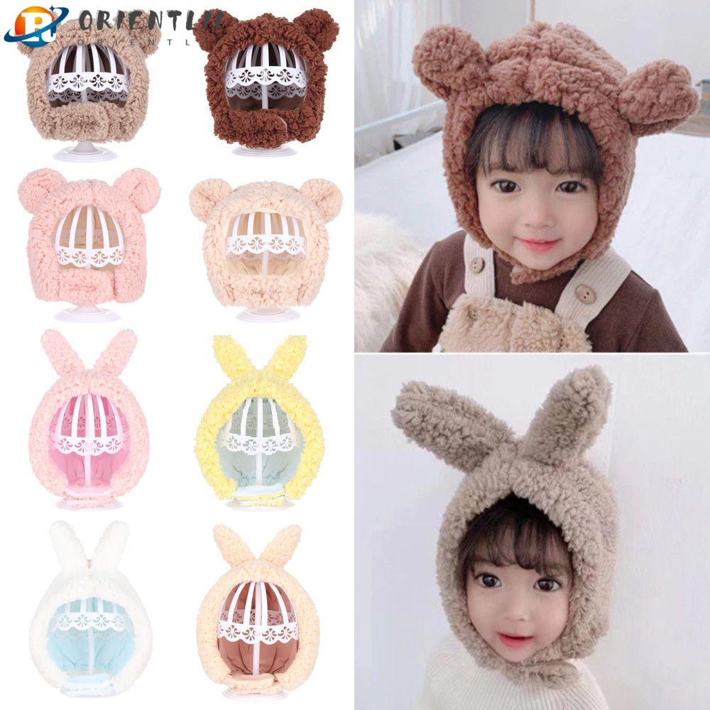 Mũ Len Dệt Kim Đính Tai Thỏ Dễ Thương Thời Trang Mùa Đông