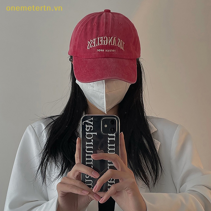 Mũ Lưỡi Trai Chất Liệu Cotton Mềm In Chữ Phong Cách Retro Thời Trang Mùa Xuân Hè Dành Cho Nữ