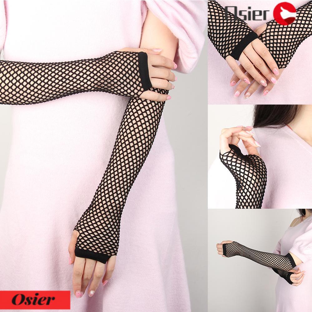 1 Găng Tay Lưới Hở Ngón Phong Cách Punk Thời Trang