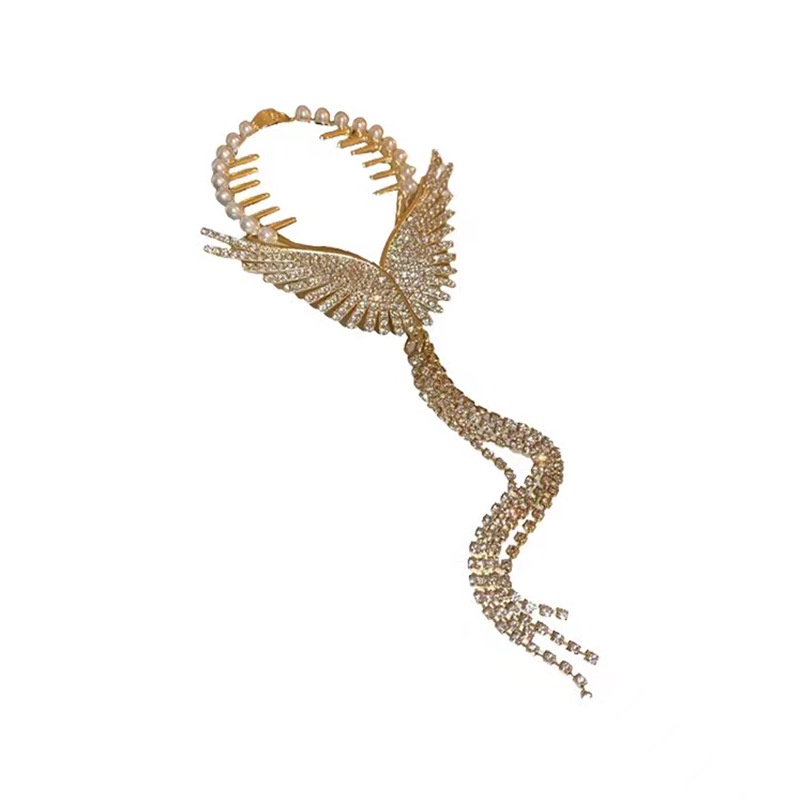 Kẹp Tóc Tua Rua Hình Cánh Thiên Thần Cao Cấp Thời Trang 2023 Dành Cho Nữ