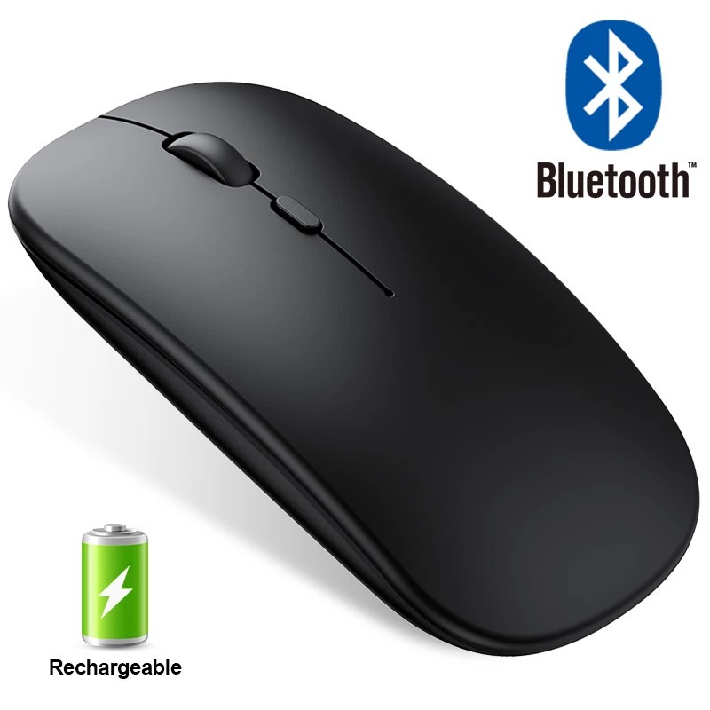 Chuột Bluetooth Không Dây Cho Apple MacBook Air Pro 2020 2021 iMac Laptop PC, Sạc, Tắt Tiếng Chơi Ga