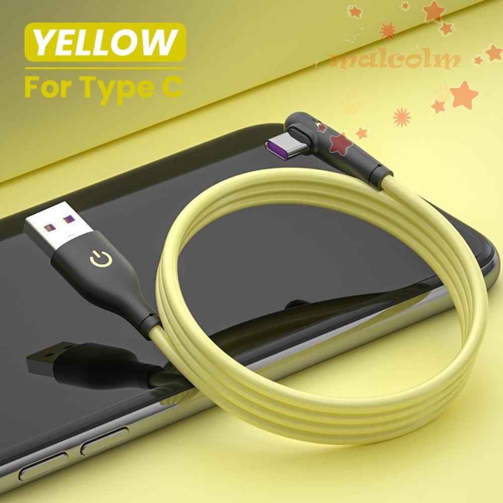 Dây Cáp Sạc Nhanh USB Loại C 90 Độ Dài 0.25m / 1m / 1.5m / 2m Bằng Silicone Mềm Dành Cho Điện Thoại