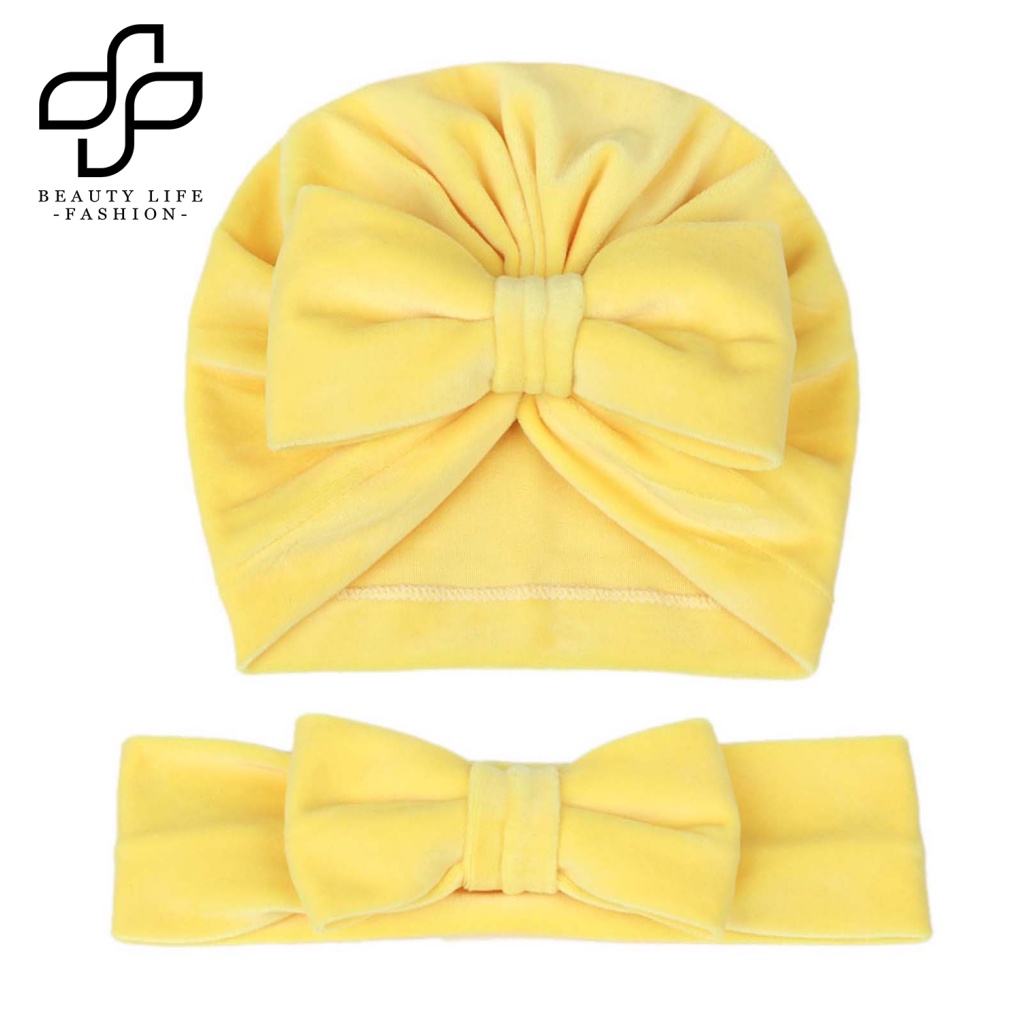 1 Set Băng Đô Nơ Màu Trơn Xinh Xắn Cho Mẹ Và Bé