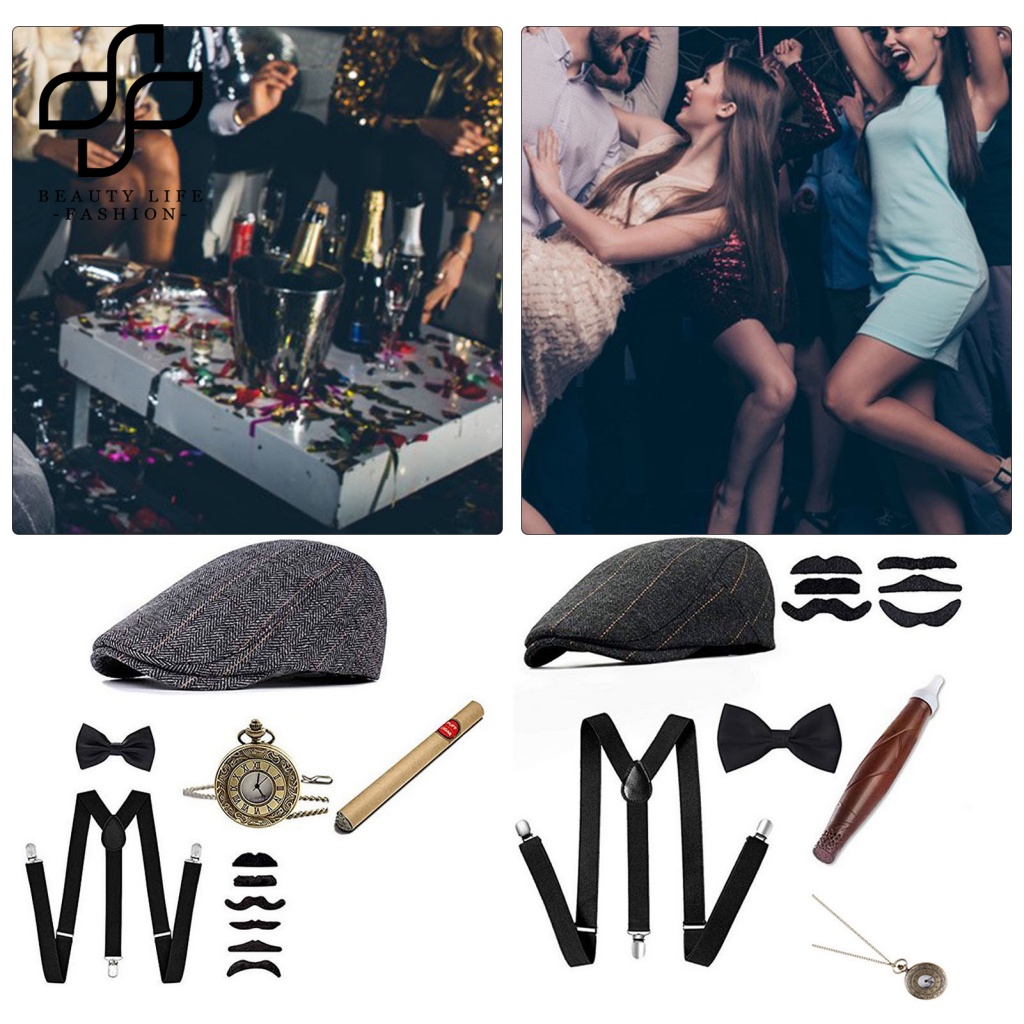 Set 6 Mũ Nồi Có Túi Đựng Thuốc Lá Phong Cách Cao Bồi Cổ Điển Dùng Để Biểu Diễn