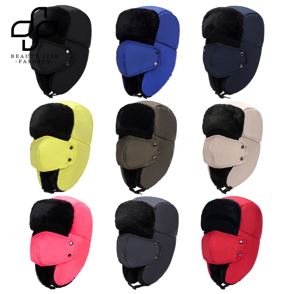 Nón Lông Dày Che Tai Giữ Ấm Chống Gió Thời Trang Unisex