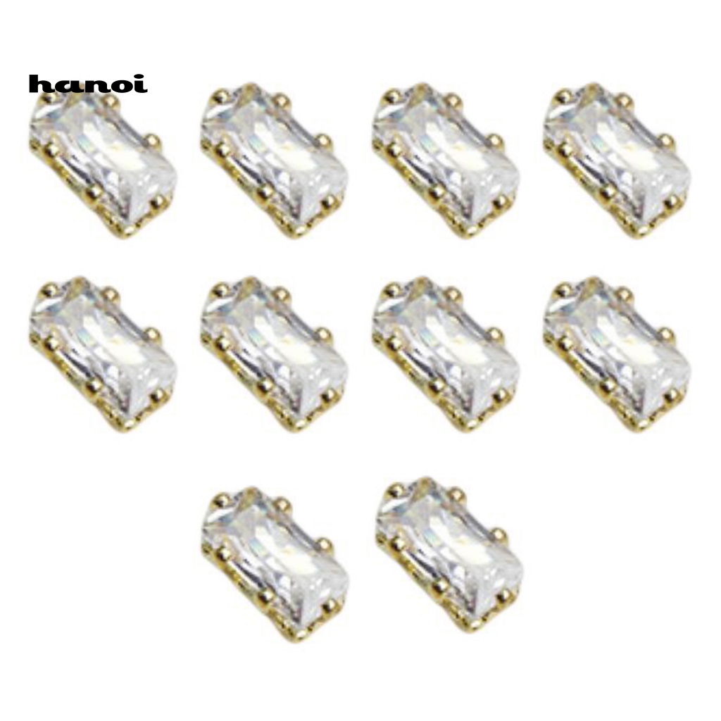 Set 10 Phụ Kiện Trang Trí Móng Tay Chống Trầy Chống Rơi Dễ Dán