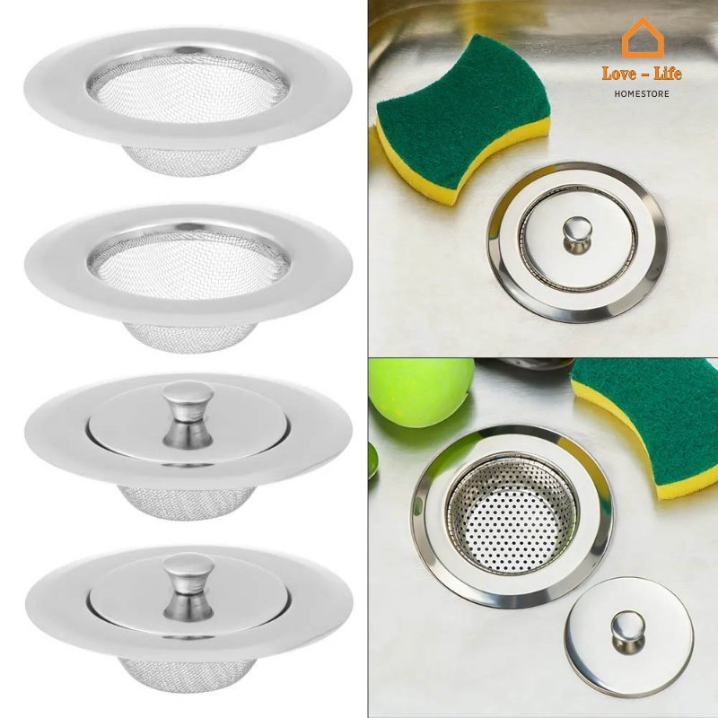 Lưới Lọc Rác Bằng Thép Không Gỉ Bền Bỉ Có Vỏ Bọc Khử Mùi Chống Tắc Nghẽn Cho Bồn Rửa