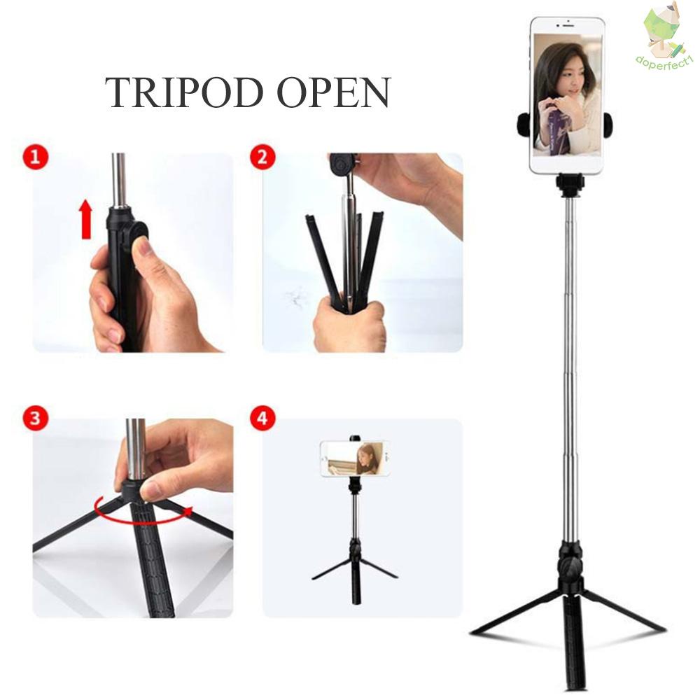 Multi-functional Handheld BT Selfie Stick Portable Adjustable Live Tripod (Black)   Came-6.5