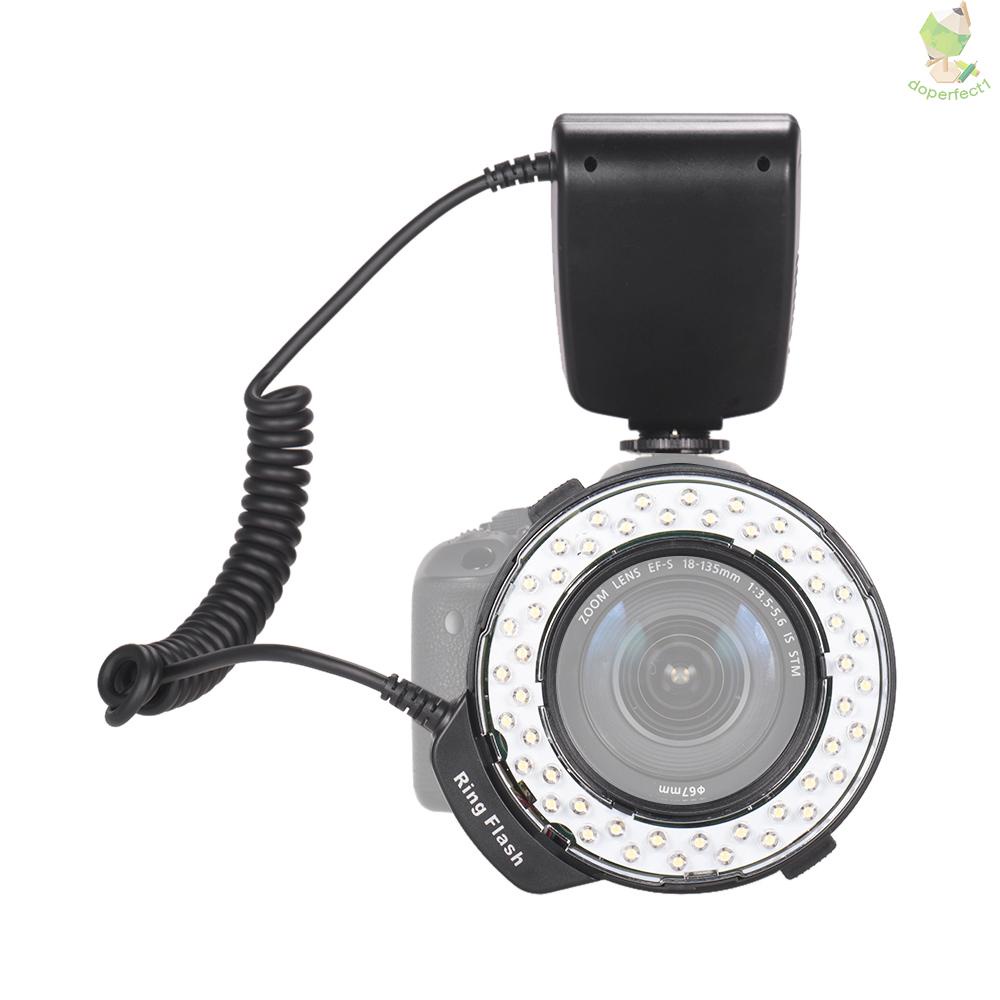 HD-130 Macro LED Ring Flash Light LCD Display 3000-15000K GN15 Power Control with 3 Flash Diffusers 8 Adapter Rings for    Came-6.5