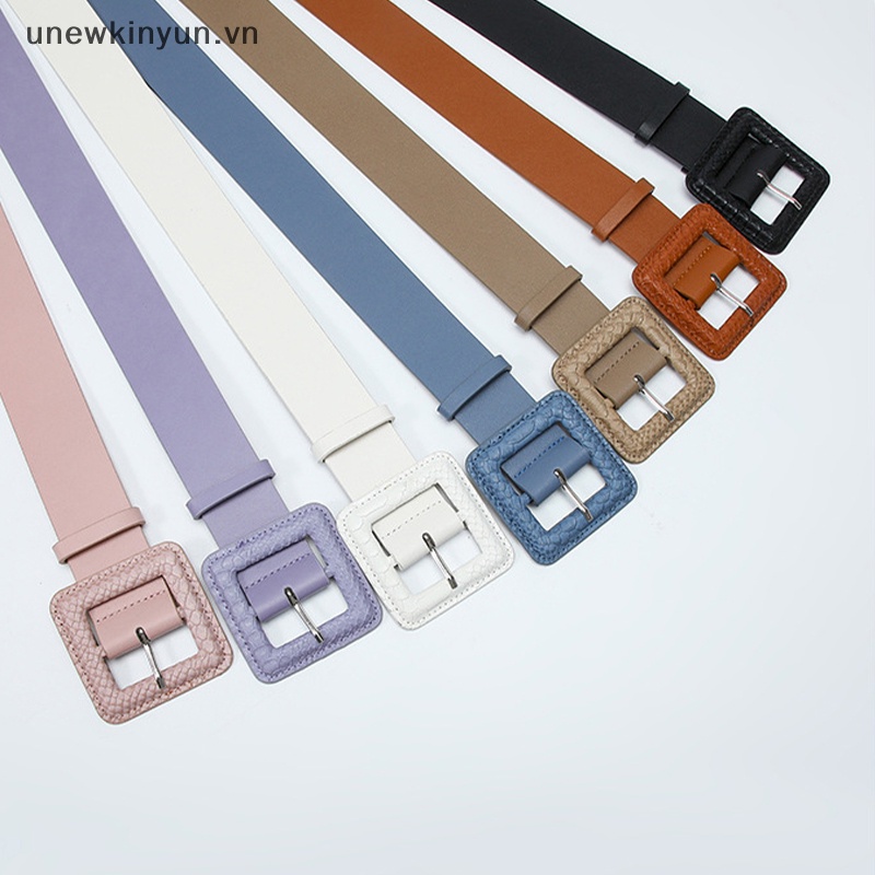 Thắt Lưng Bản Rộng Có Khóa Cài Phong Cách Vintage Hàn Quốc Thời Trang Cho Nữ