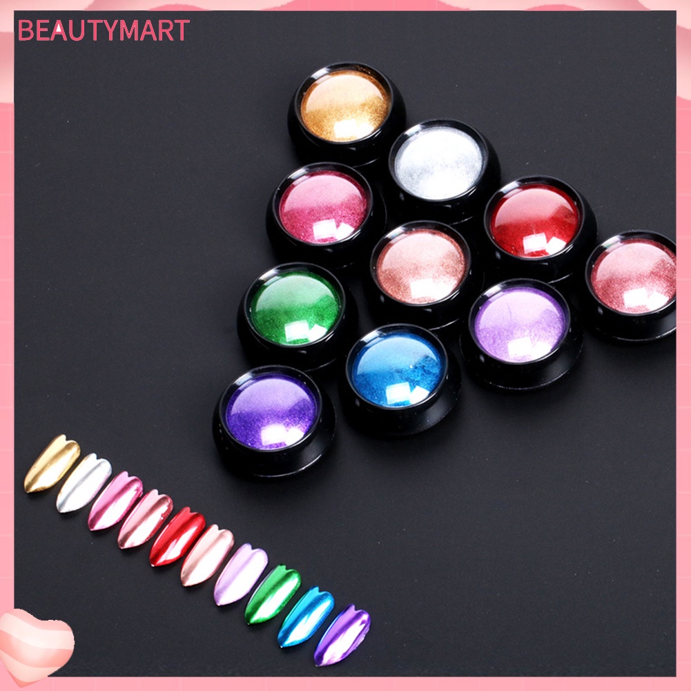 Bột Tráng Gương 12 Màu Bằng Titan Dùng Trang Trí Móng Tay Nghệ Thuật