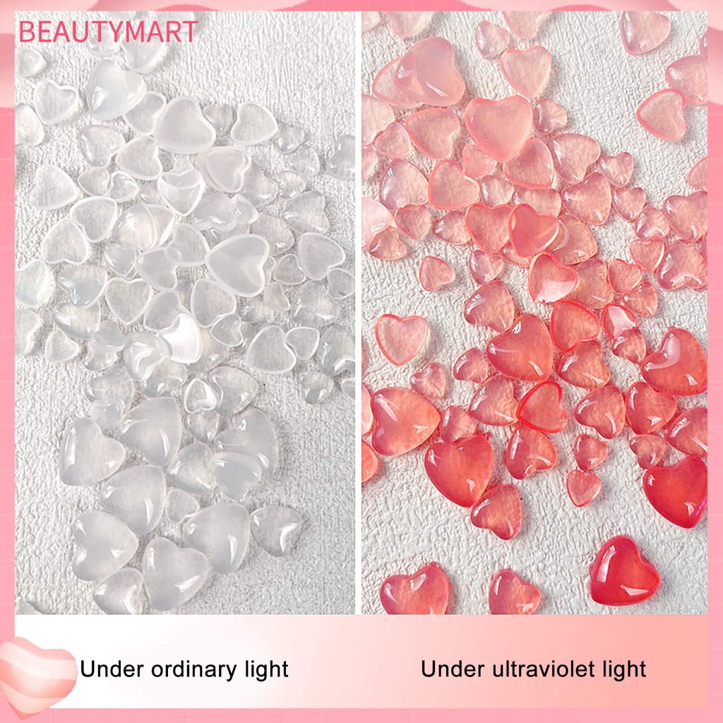 1 Túi Phụ Kiện Trang Trí Móng Tay Nghệ Thuật Tạo Hiệu Ứng Hình Trái Tim Thay Đổi Màu Sắc Sáng Tạo