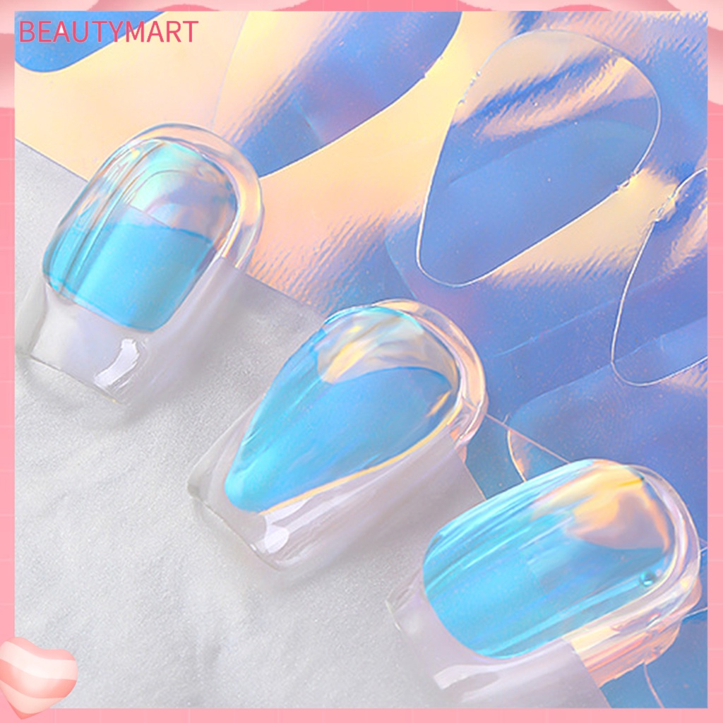 Miếng Dán Trang Trí Móng Tay Bằng PVC Mỏng Nhẹ Màu Aurora