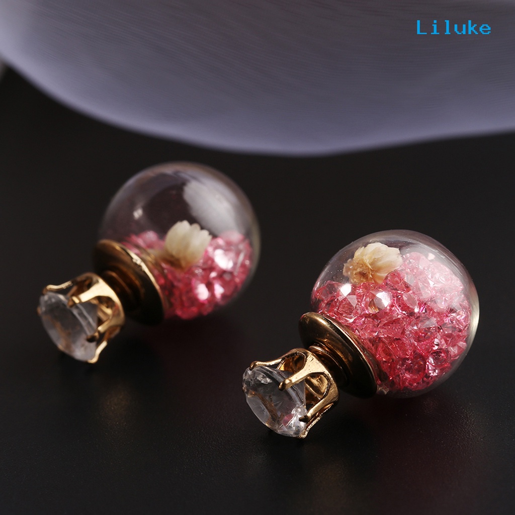 1 Đôi Khuyên Kẹp Vành Tai Hình Cầu Xinh Xắn Cho Nữ