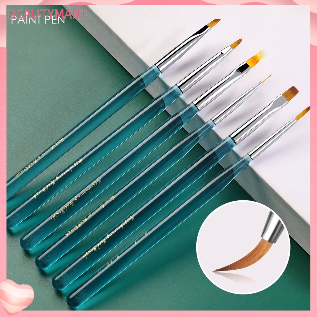 Cọ Trang Trí Móng Tay Sợi Nylon Mềm Chống Trượt Tiện Dụng