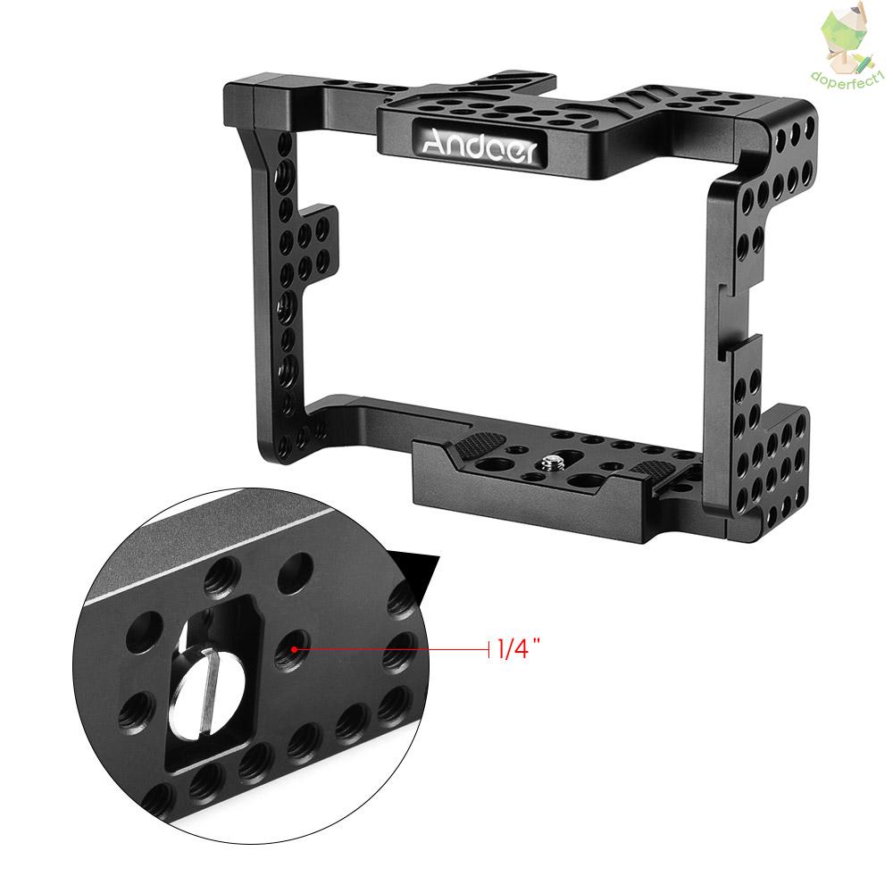Andoer Protective Video Camera Cage Stabilizer Protector w/ Top Handle for  A7II A7RII A7SII  ILDC Mirrorless Camcorder   Came-6.5