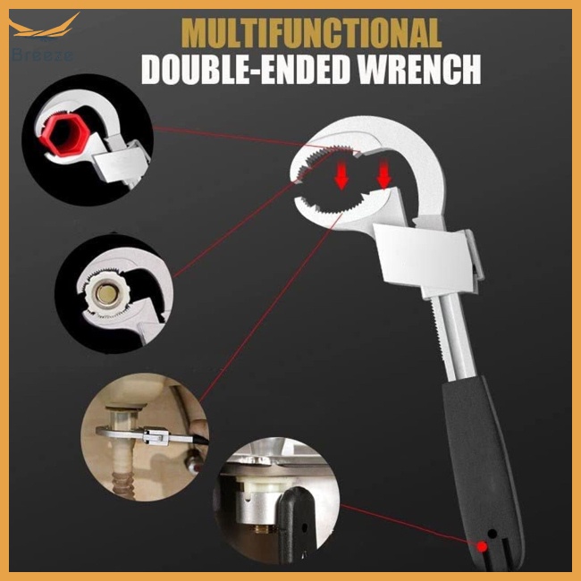 Cờ Lê Hai Đầu Đa Năng Có Thể Điều Chỉnh 3 Kích Cỡ Cho Phòng Tắm