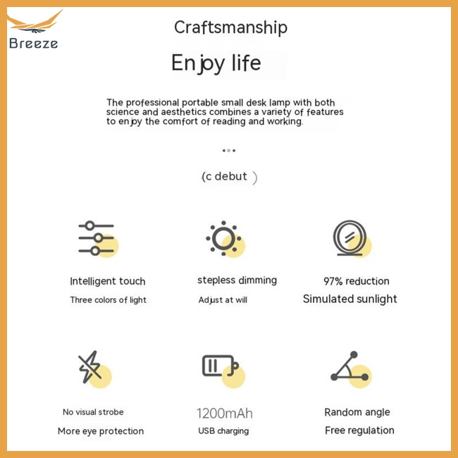 Đèn Led Đọc Sách Bảo Vệ Mắt Có Thể Sạc Lại Tiện Dụng