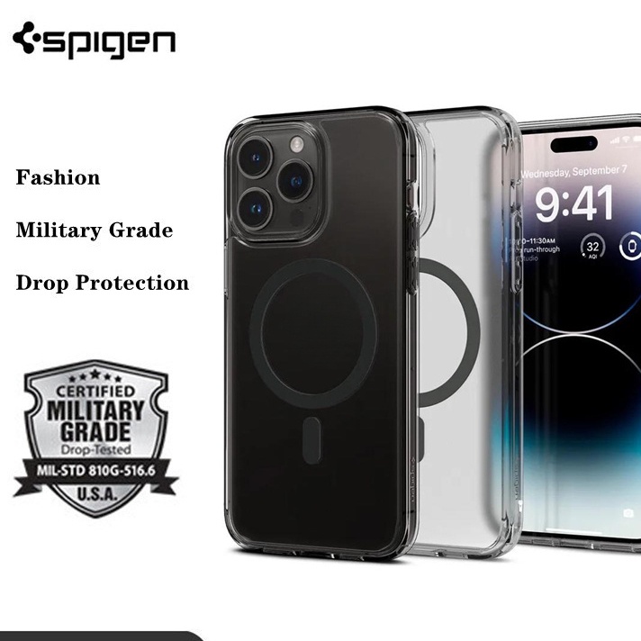 SPIGEN Ốp Điện Thoại Trong Suốt Từ Tính Không Dây Cho iPhone 12 13 14 Pro Max 14 Plus